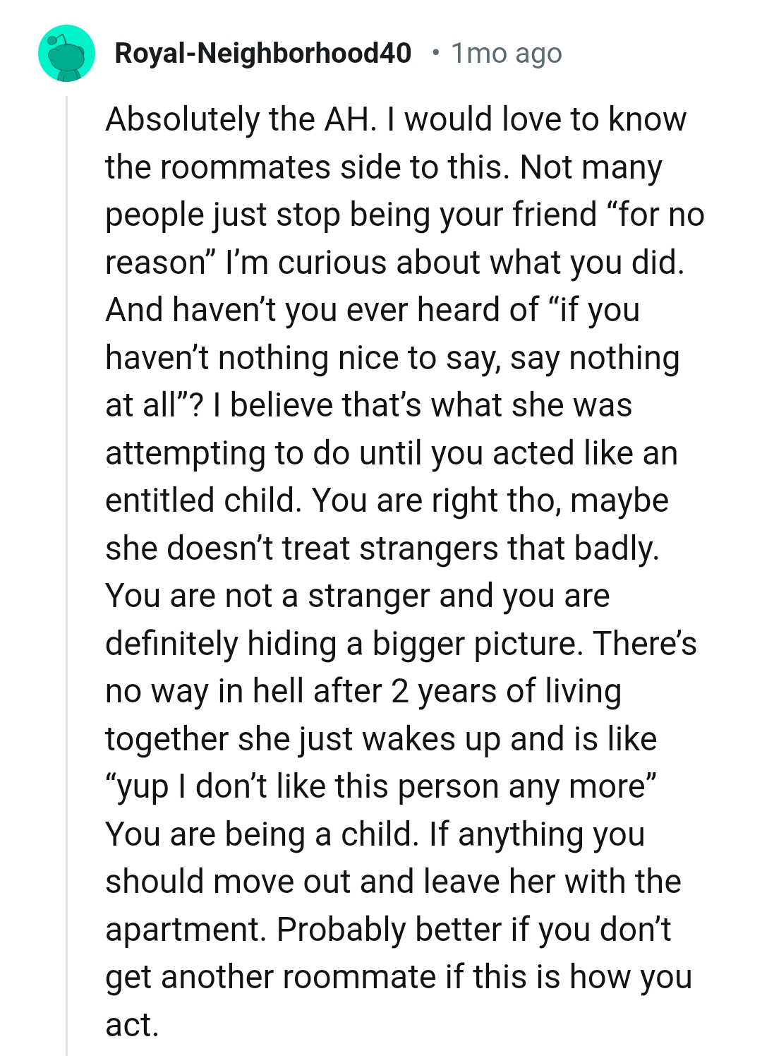 She doesn't treat strangers that badly