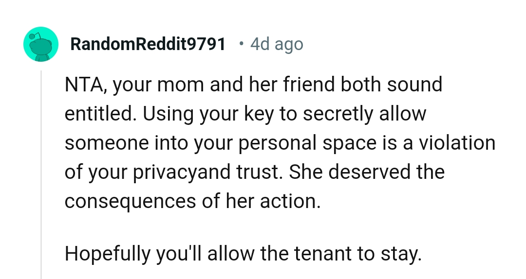 She deserved the consequences