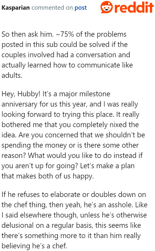 This couple simply needs to exercise maturity in their conversation. It'll quickly solve their problem.