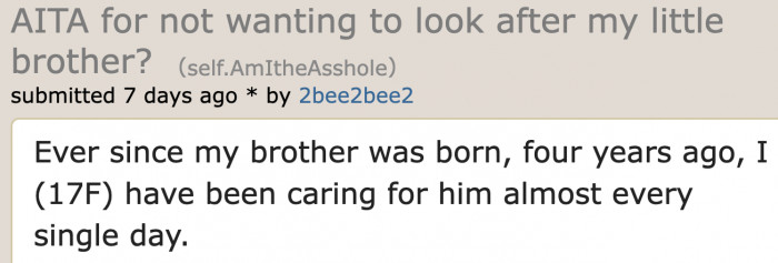 The teenager was given a very huge responsibility.