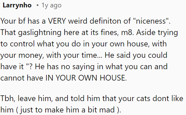 OP's boyfriend's definition of 