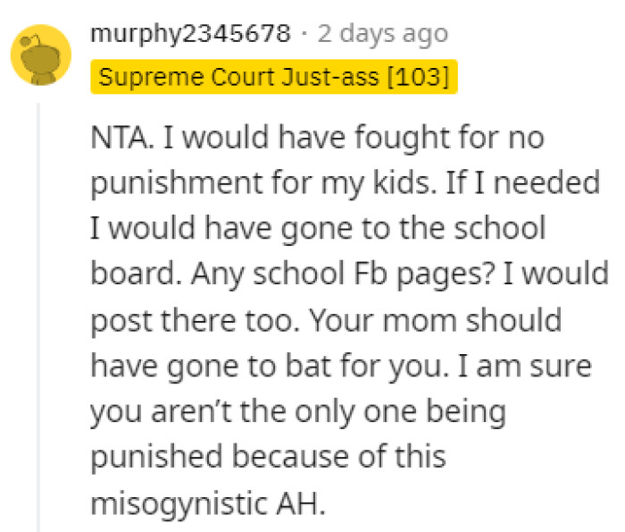 No punishment for OP