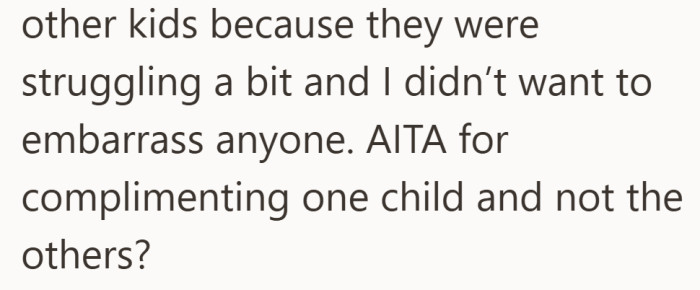 Now she is left wondering if trying to spare the boys’ feelings actually created a bigger problem.