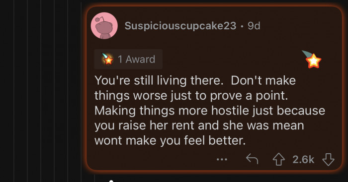 OP should still try to keep things civil since they live there.