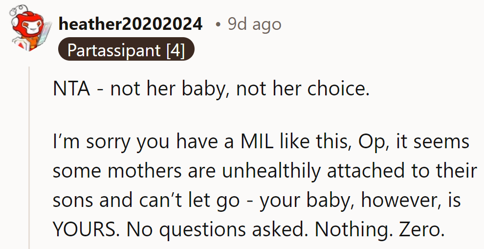 It's OP's baby, OP's rules. MIL needs a reality check: cut the cord, not the choices!