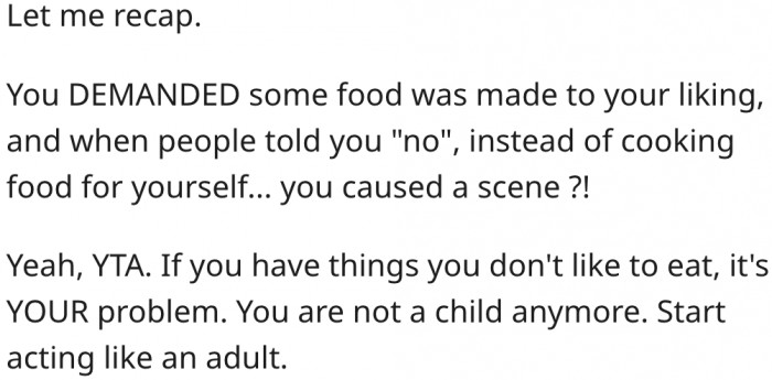 10. She acted like a child.