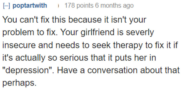 It's not his problem at this point. It's his girlfriend's problem to fix.