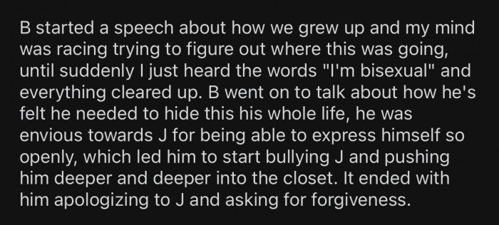 OP's brother had a huge announcement to make.