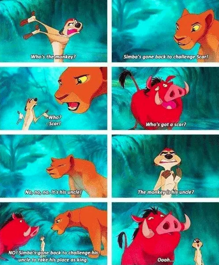 38. In The Lion King, when this whole interaction happened