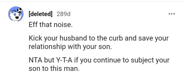 Kickin' the husband to the curb