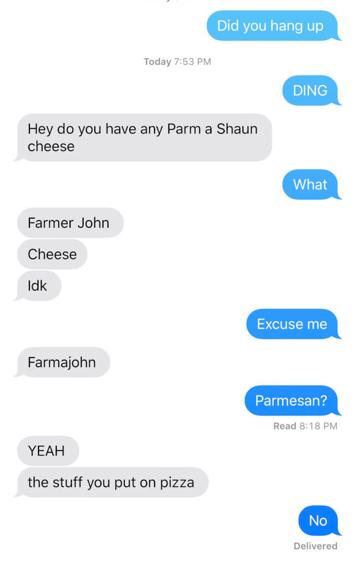 18. Farmer John Cheese... The stuff you put on pizza.