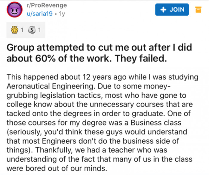 The OP shared this story which happened over a decade ago to the r/ProRevenge subreddit community