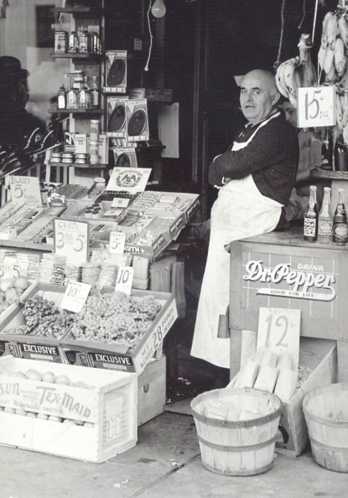 Proprietor Of Small Store In Market Square, Waco, Texas, 1939