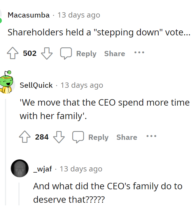 The usual corporate language