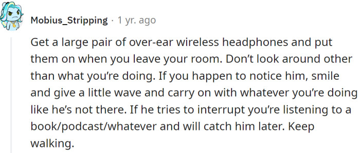 Over-ear headphones could help him