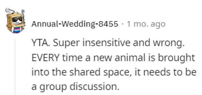 A group discussion was needed