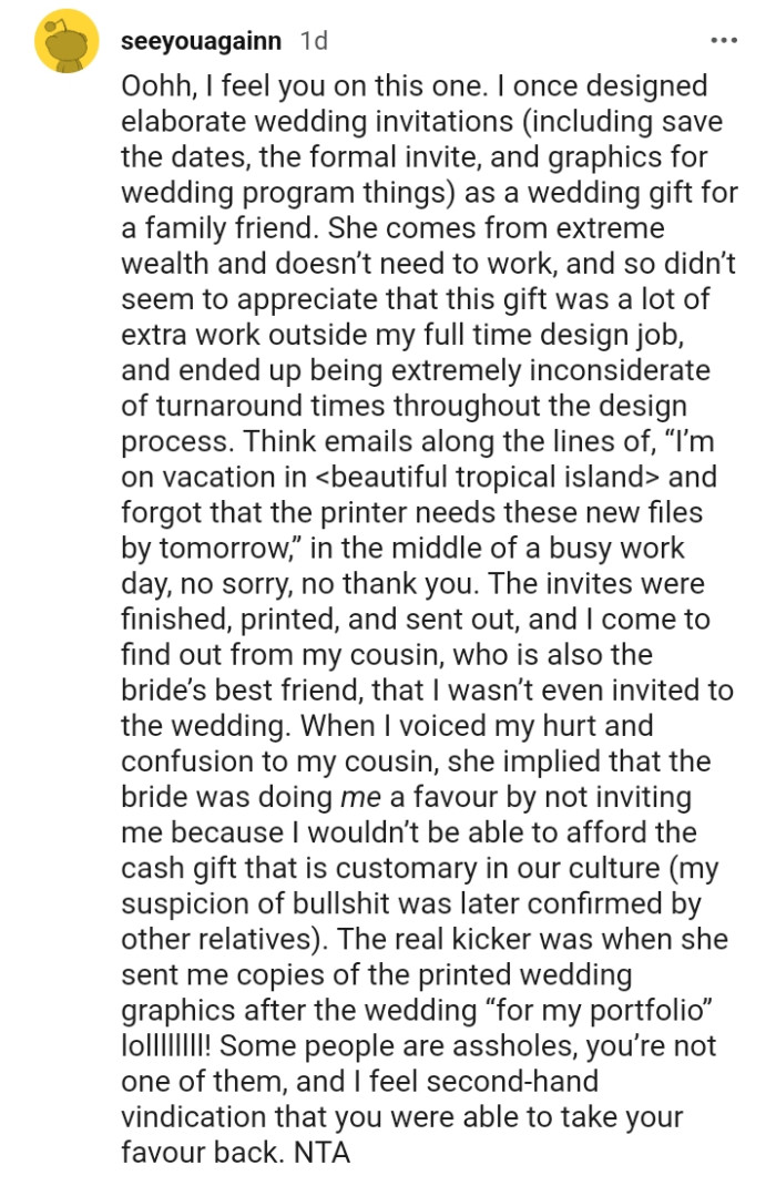 Another Redditor with a similar story to share