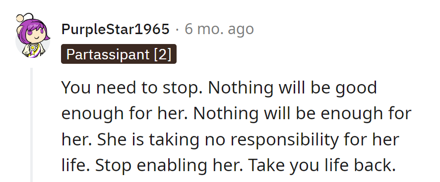 Cut the Cord! Nothing's Ever Enough for Her.