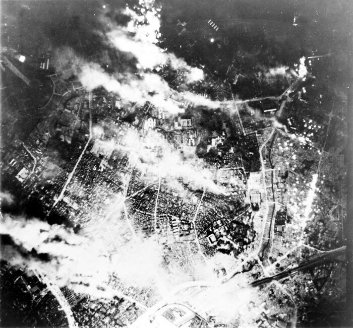 Tokyo Engulfed in Fire, 1945, as the Death Toll Rose Past 100,000.