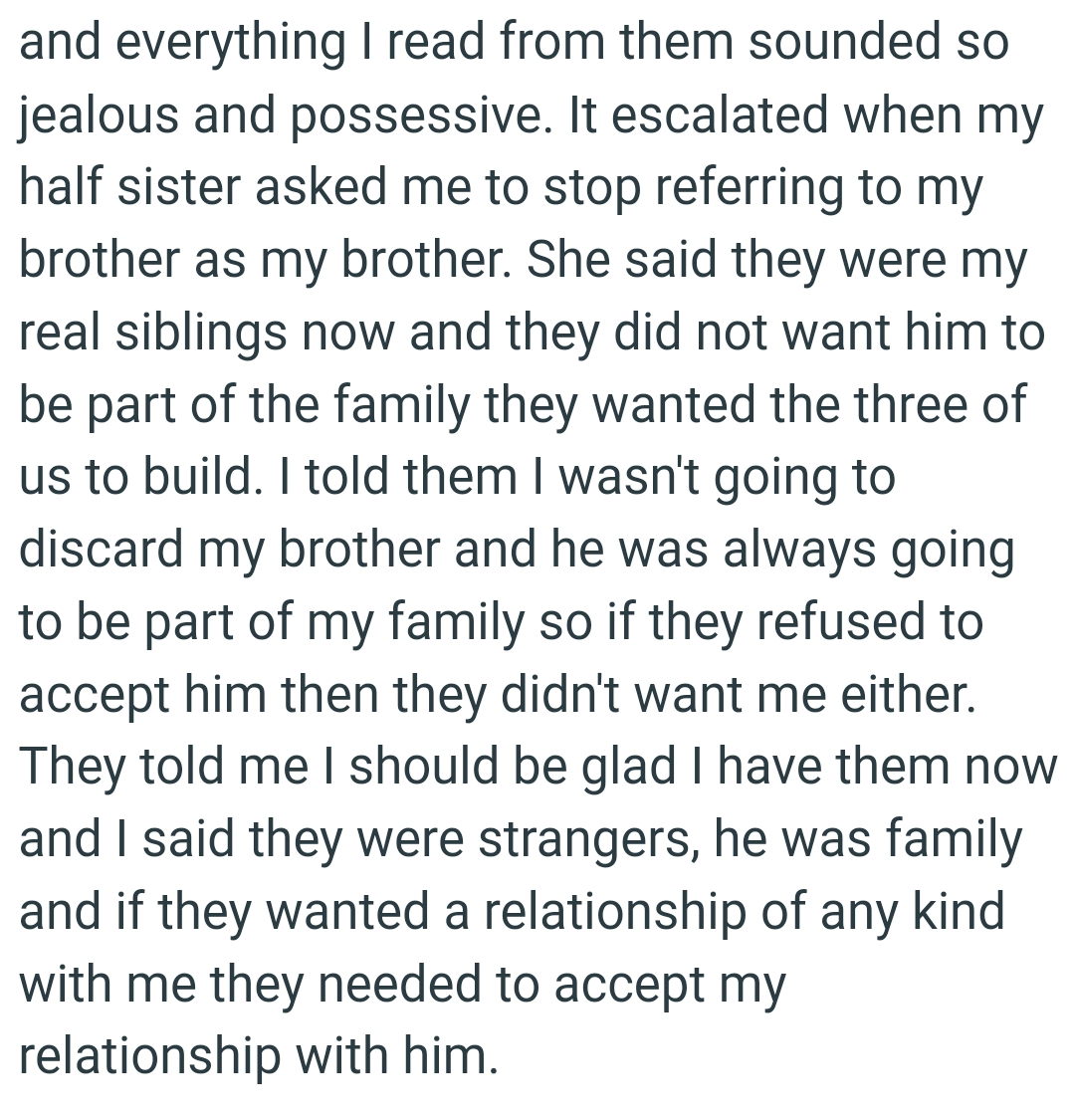 They Told the OP That He Should Be Glad He Has Them Now