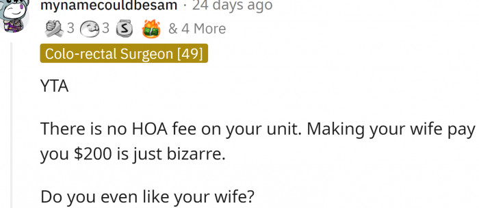 Do you even like your wife?