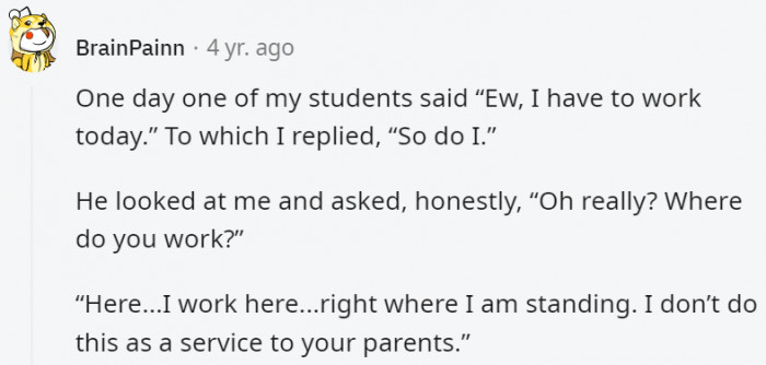 1. This student's brain cells probably weren't awake yet that day