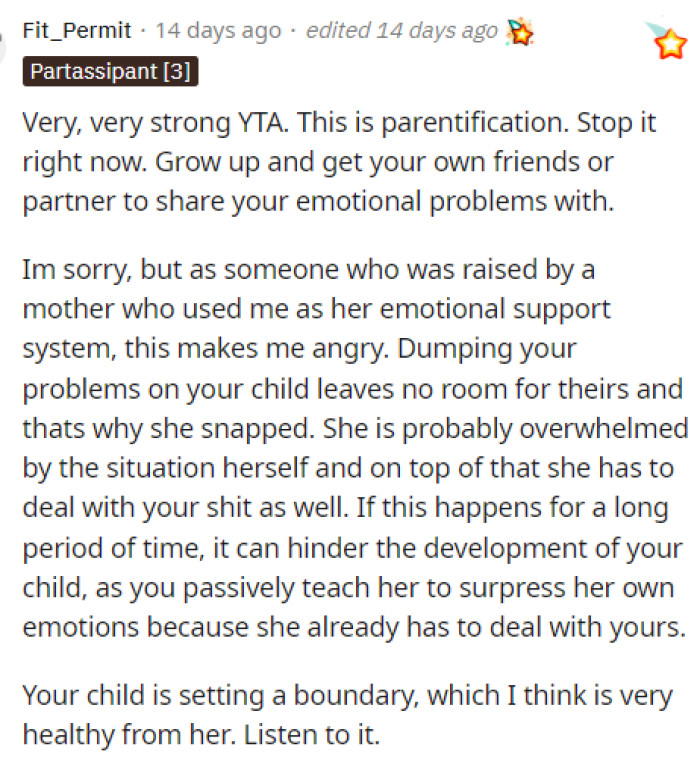 This person left a very long comment with a lot to say, so here's the first half on how they feel.