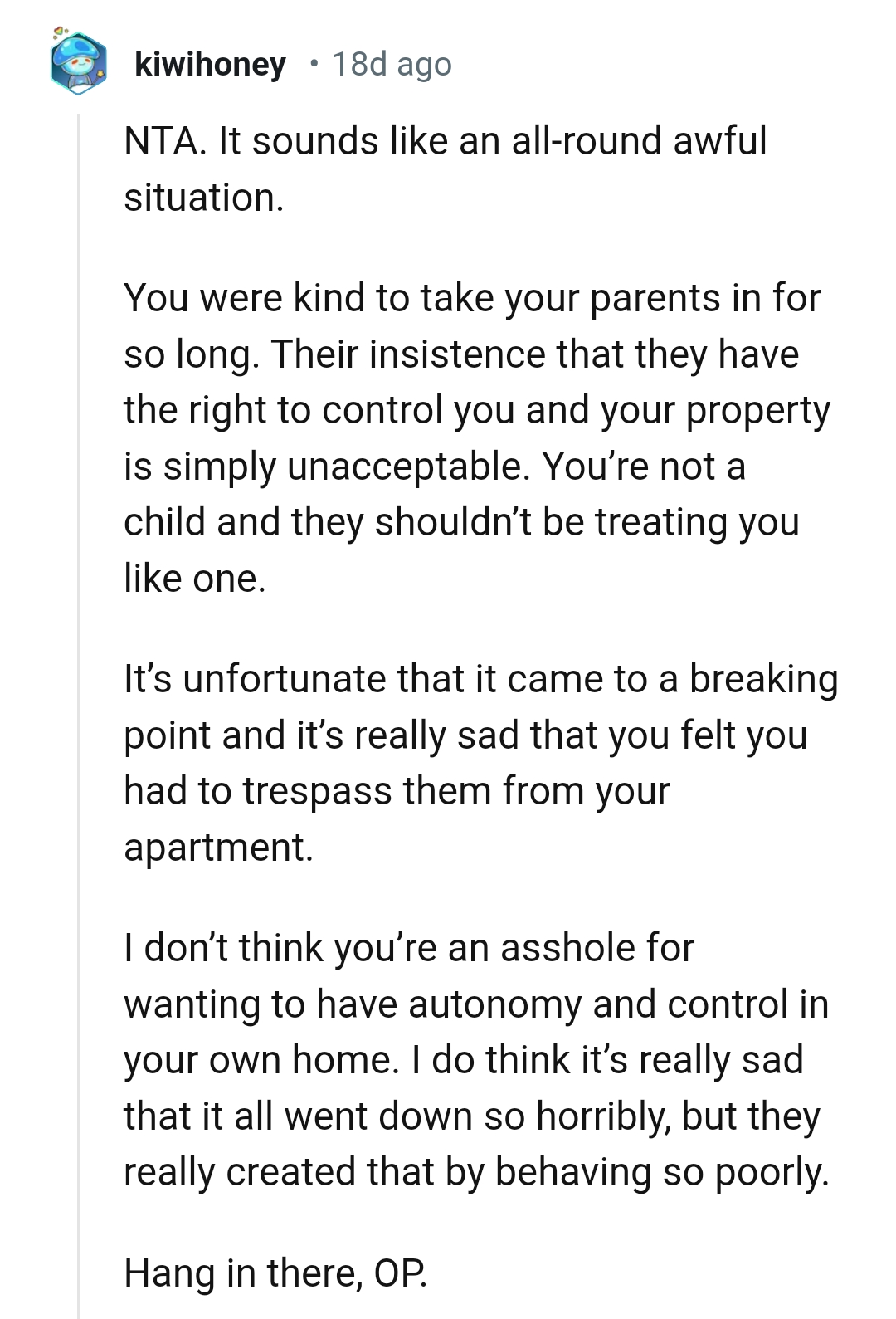 They shouldn't treat the OP like a child