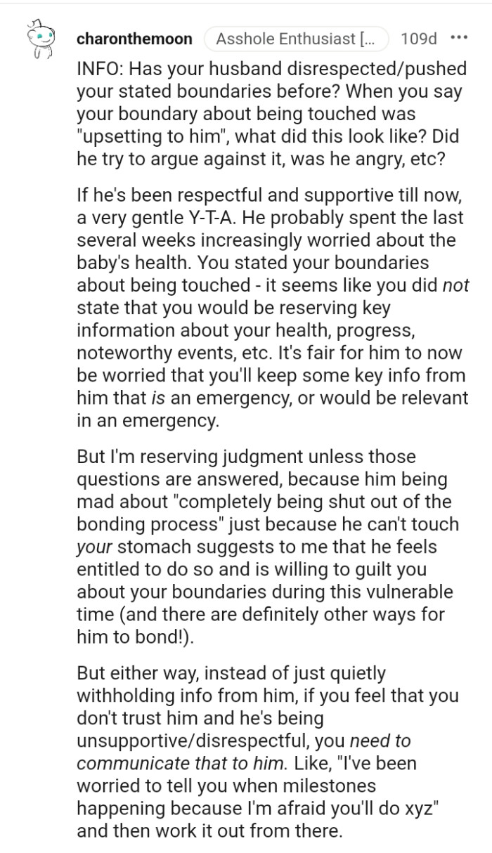 You stated your boundaries about being touched