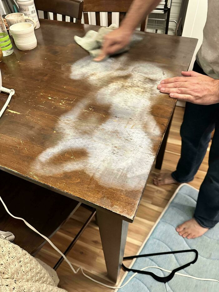 "Boyfriend Ironed His Interview Shirt On My Dining Room Table"