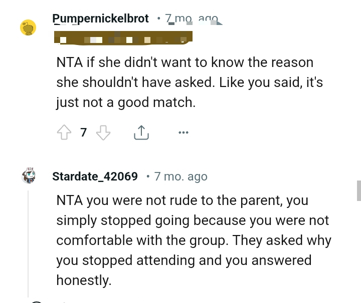 The OP only answered honestly