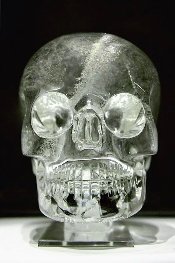 A Quartz Crystal Skull Of The Type Once Claimed To Be Ancient Maya, British Museum Collection
