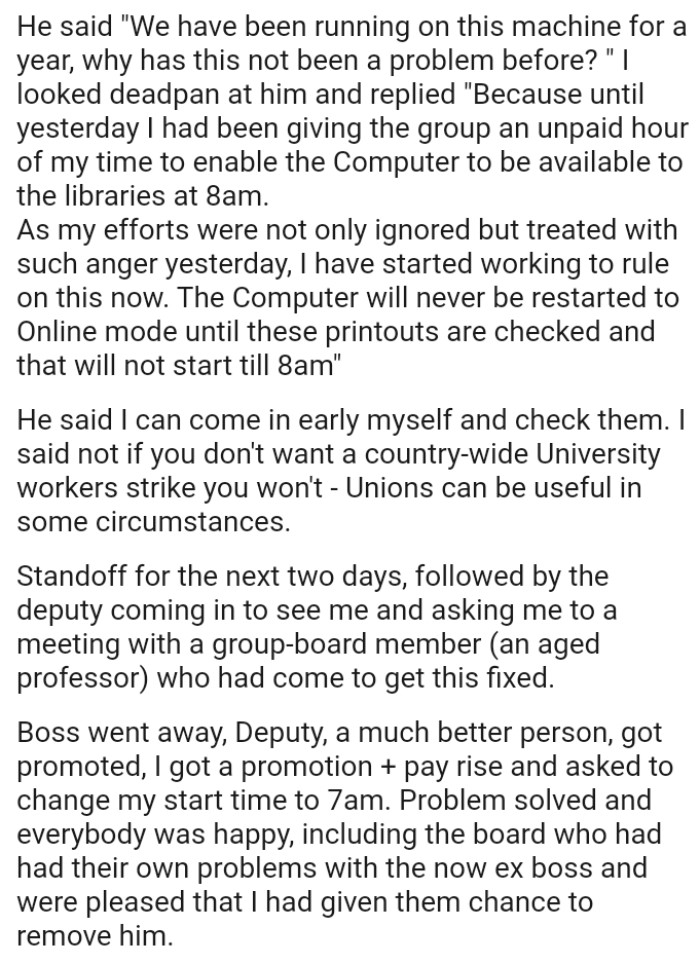 The computer will never be restarted to online mode until these printouts are checked