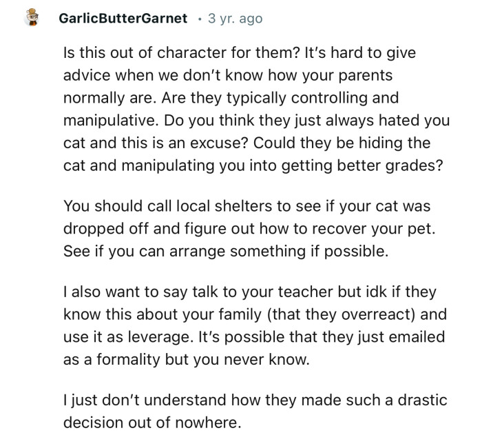You should call local shelters to see if your cat was dropped off and figure out how to recover your pet.