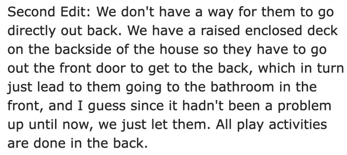 She explains how their home is set up.