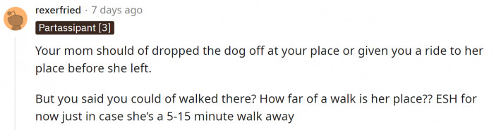 This situation could have been avoided, but again, the communication was lacking on both sides.