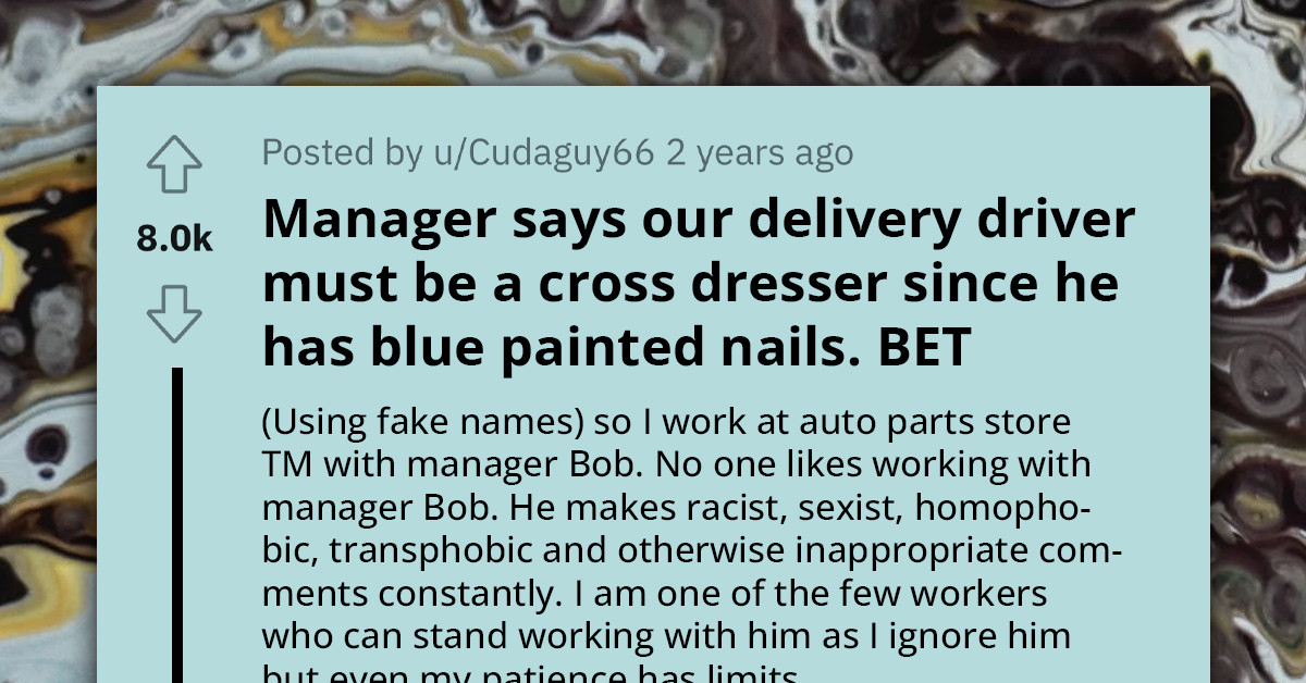 Guy Gets Petty Revenge On Boss Who Called Out Their Delivery Driver For His Blue Painted Nails