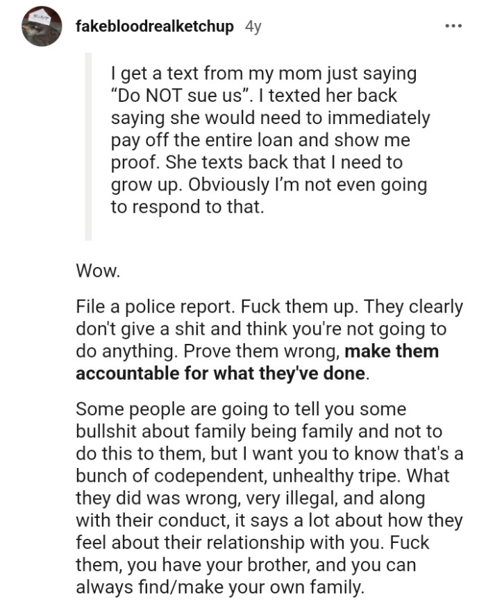 Making them accountable for what they have done