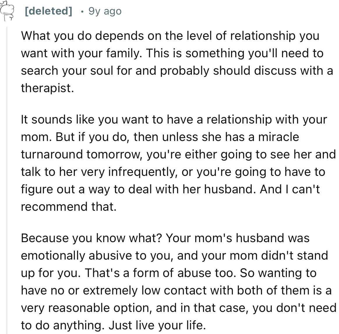 “Your Mom's Husband Was Emotionally Abusive to You, and Your Mom Didn't Stand Up for You.”