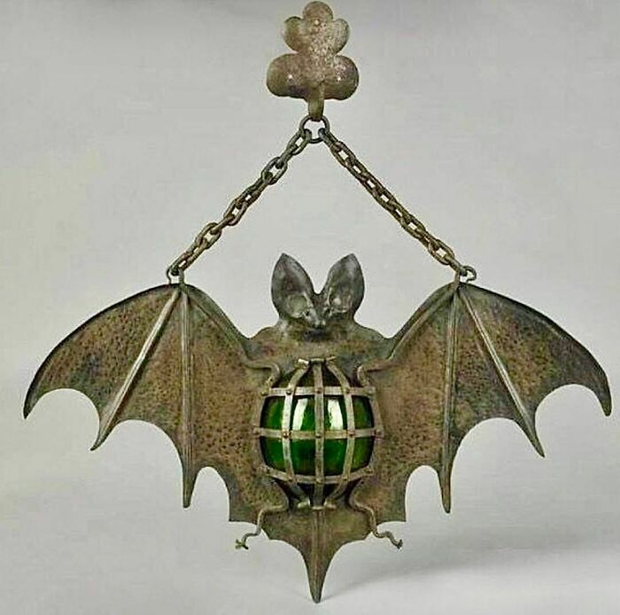 10. Vintage lantern shaped like a bat, allegedly displayed outside a cabaret in France in the late 1800s.