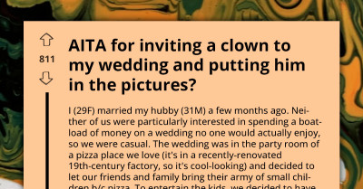 Couple Hires Clown For Their Wedding, Upsets MIL Further When Their Favorite Photo Was One With Clown