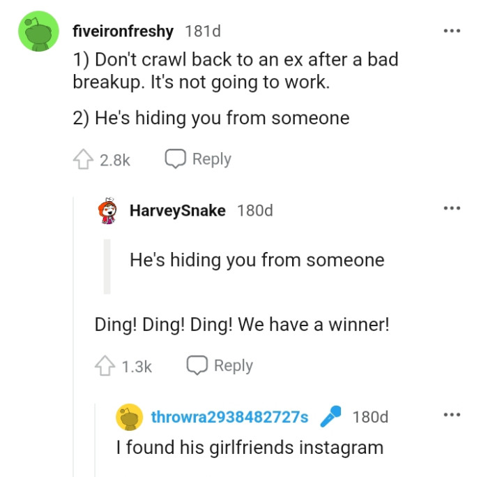 The OP's been hidden from someone else