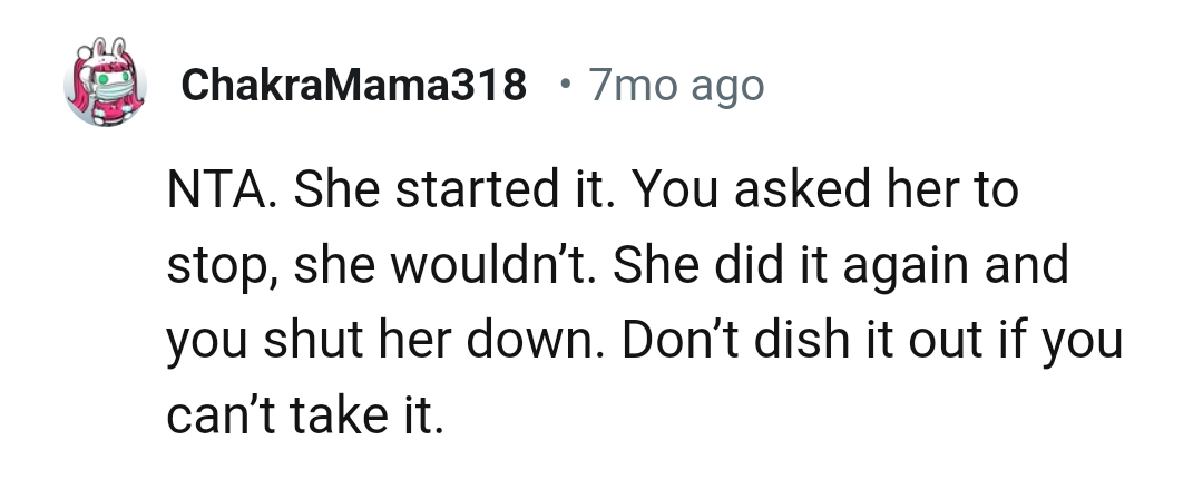 She Did It Again, and OP Only Shut Her Down