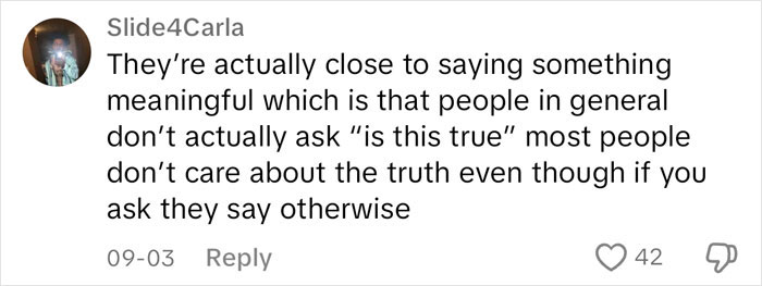 Most people don't care about the truth