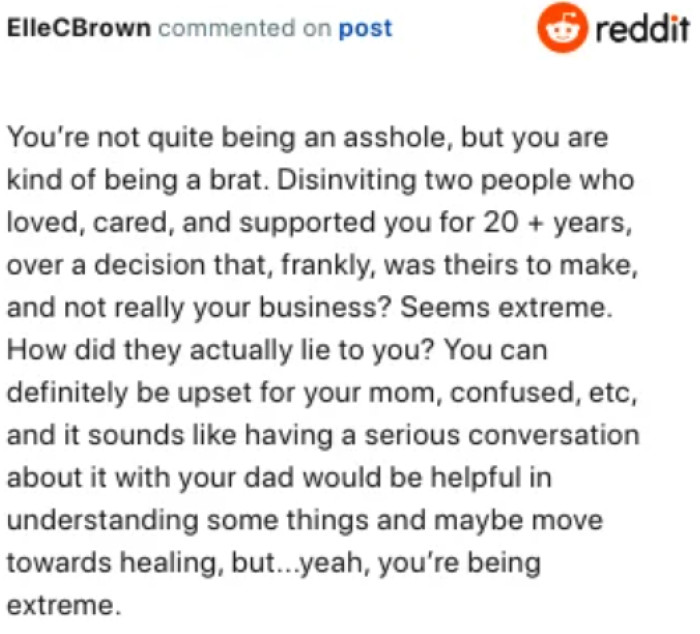 Is it truly essential to exclude your parents from the wedding?