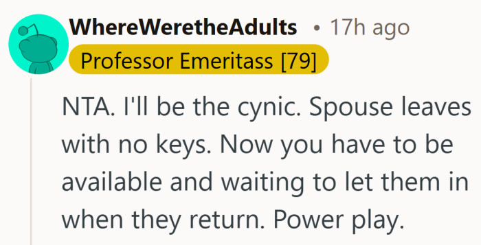 When one person always waits, it shifts the balance more than it seems.
