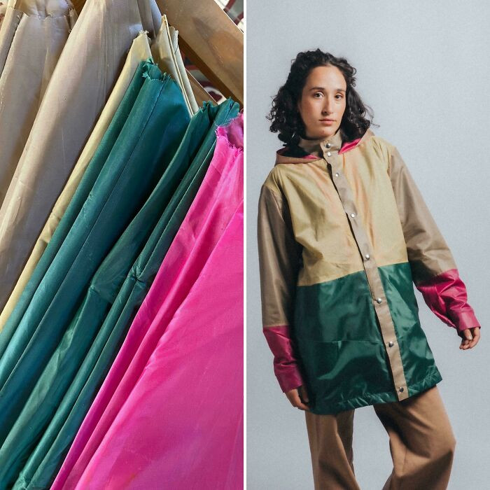 12. They transformed broken umbrellas into parkas.