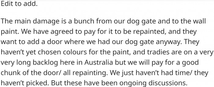 OP was planning to do the repairs after Christmas