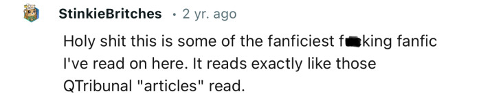 “This is some of the fanciest fu**ing fanfic I've read on here.”