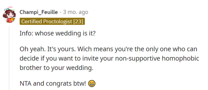 Indeed, it's her special day, and she's the one in the director's chair when it comes to deciding who's on the guest list.